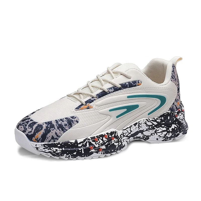 

2022 spring and summer new men's customized casual sports shoes breathable mesh men's shoes, Picture