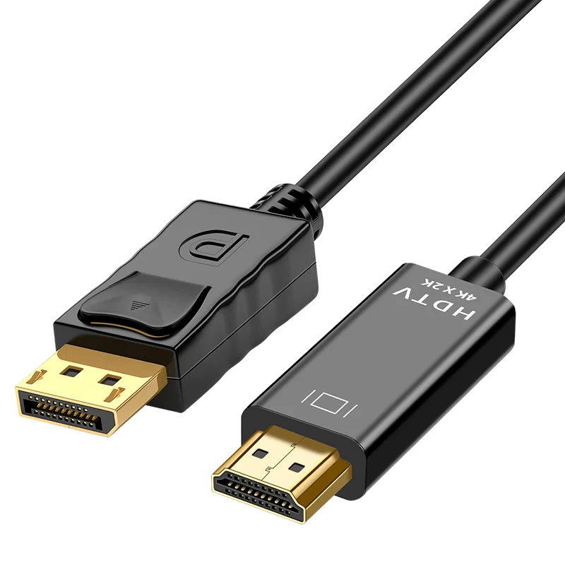 

Oem 1.8m Gold Plated Displayport Male To Hdmi Male Cable 4k Dp To Hdmi Cable, Black