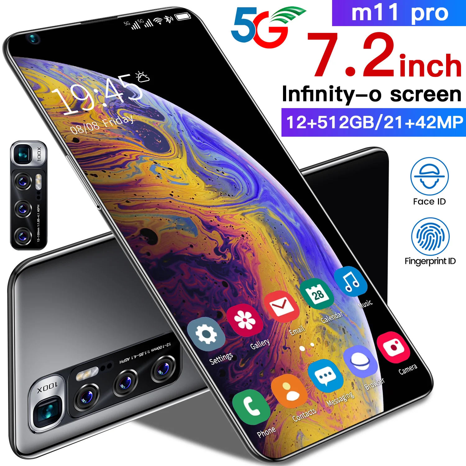 

Global Version M11 U HD Camera Dual SIM 12GB+512GB Dual Card 6.7 Full-screen Global Telefones Celulares Smartphone