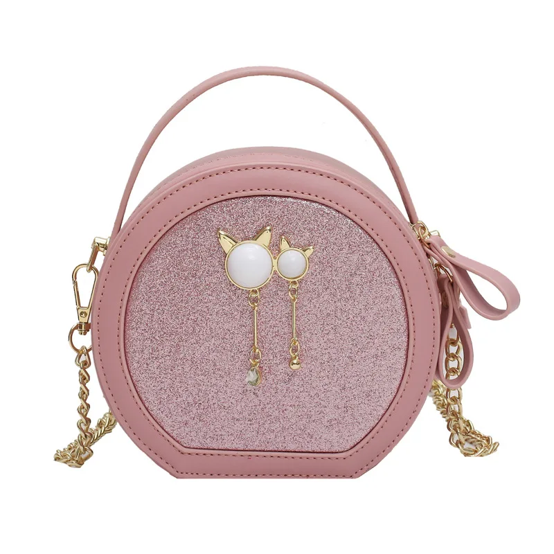 

2020 New Style Chain Round Bag Fashion Sequin Handbags And Purse Circle Hand Bag