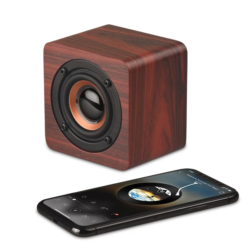 

Mini Wireless speaker TF AUX Sound Subwoofer Stereo Bass Loud speakers BoomBox Music Player Wooden Speaker