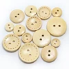 Deepeel C1-29 11mm 12mm DIY Garment Accessories Natural 2 Holes Round Line Laser Marking Bowl Wooden Button