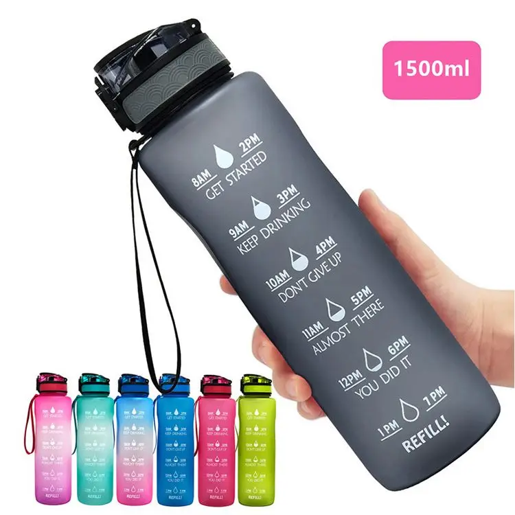 

500/750/1000ml Stainless Steel Water Bottle Double Wall Insulated Vacuum Flask Sports Water Bottles, Gradient or solid color