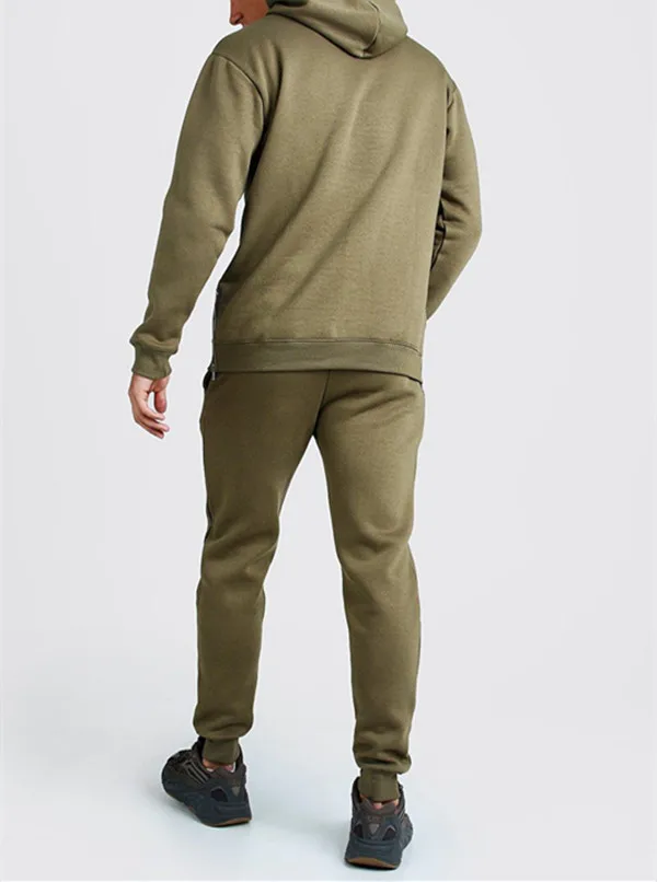 Customizable Gents Smart Olive Green Tracksuits Winter Matching Luxury ...