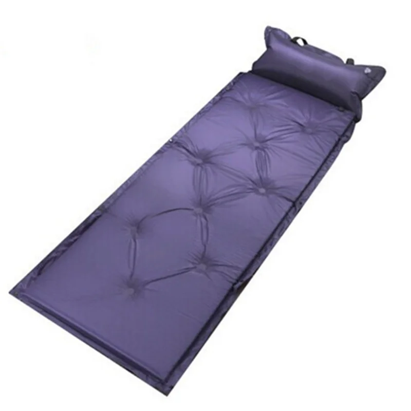 

outdoor camping mattress use with tent 1-2 person polyester PVC with sponge inside easy to carry inflatable mat, Optional