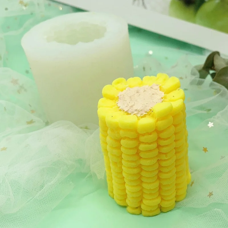 

Youngs YS-YM501 DIY handmade candle mold corn shape aromatherapy simulation corn candle silicone mold, White