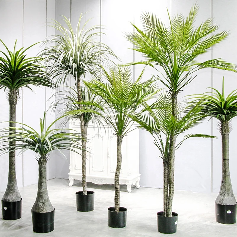 

Plastic Artificial Plant Royal Palm Tree Indoor Plant Decorative Trees Home Decor Hot Sell Bonsai Hot Selling