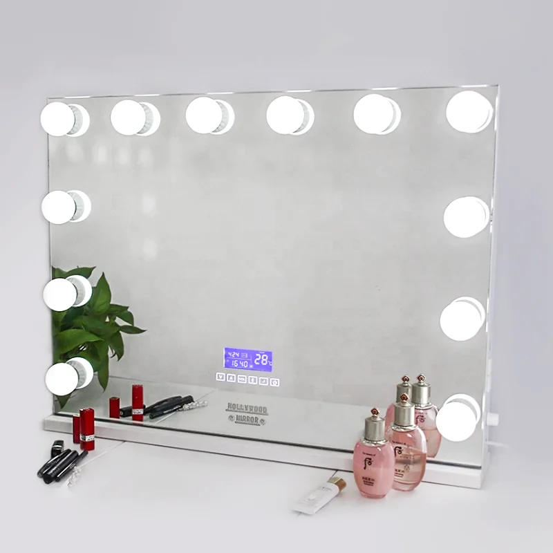 

Sell well make with Bluetooth speaker Creativity Hollywood vanity mirror, White
