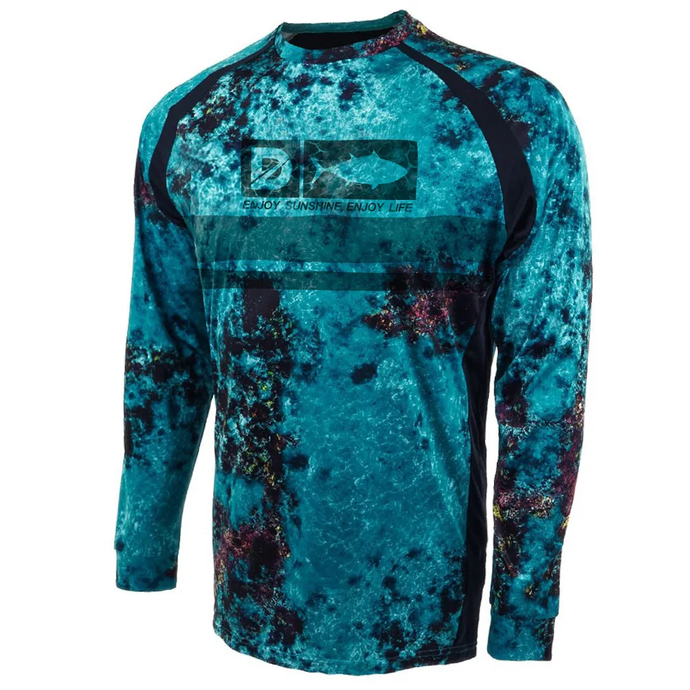 

DINSUNGO OEM Fishing clothes UV protection breathable outdoor sport sublimation long sleeve camo fishing tshirts