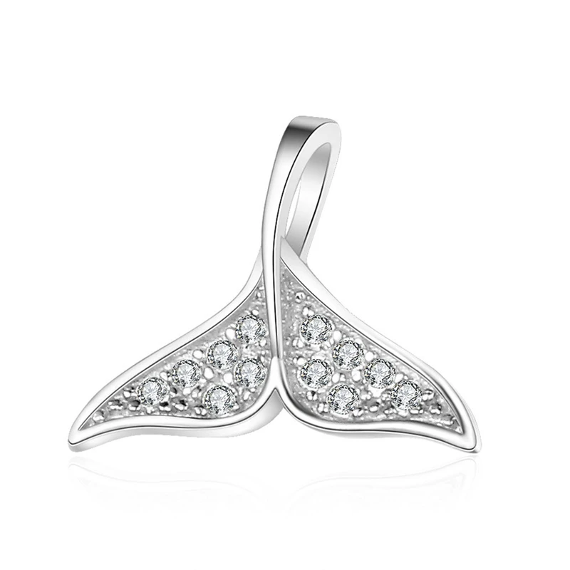 

Real Silver 925 Whale Tail Necklace Pendant Accessories For Jewelry, As picture