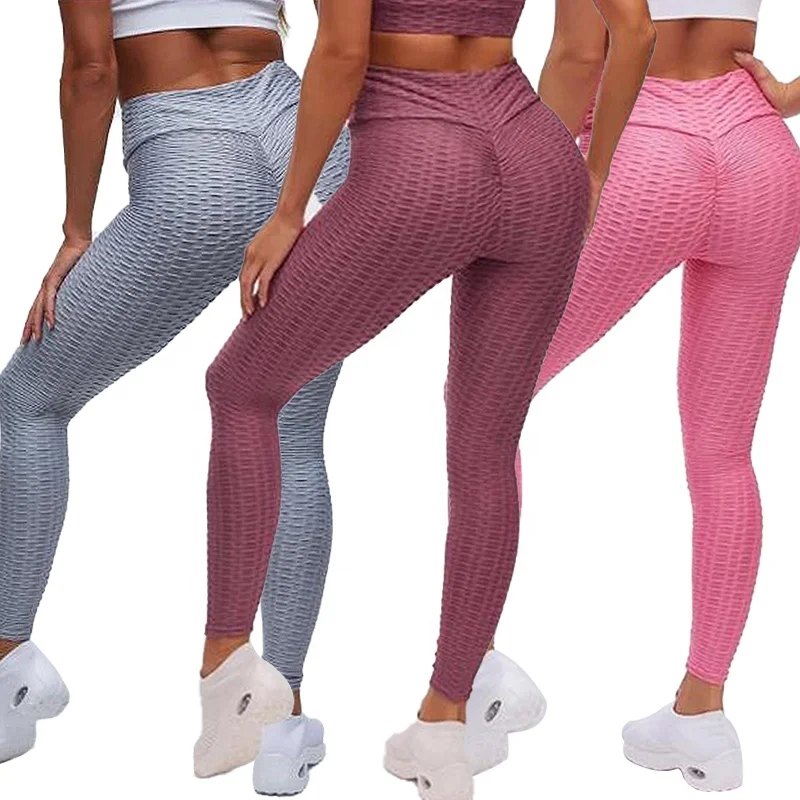 

Wholesale Sportswear Dry Breathable Sports Pants Women's High Waist Mesh Tight Scrunch Butt Jogger Casual Yoga Pants, As shown