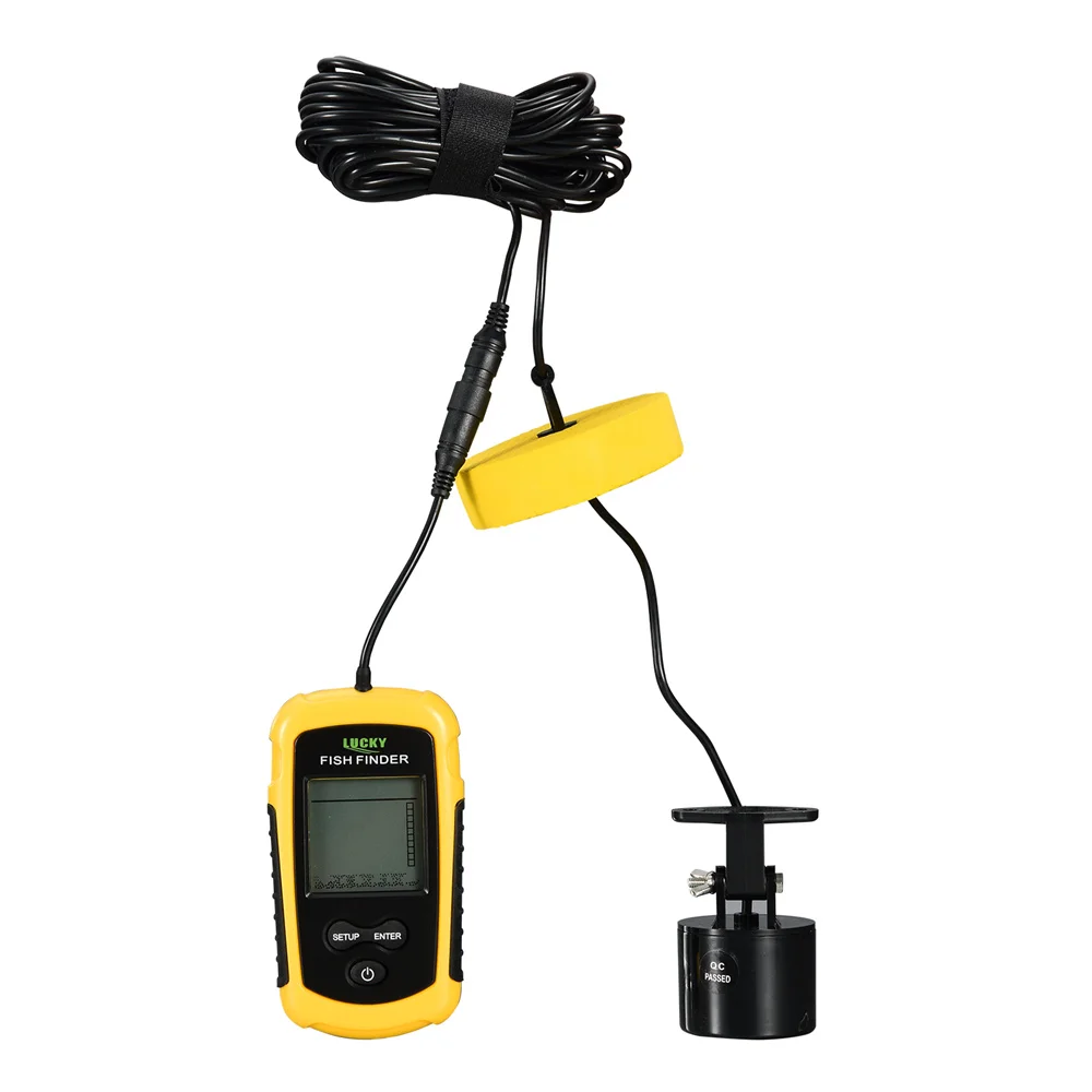 
FF1108-1 Portable Fish Finder ice fishing Sonar Sounder Alarm Transducer Fishfinder 0.7-100m fishing echo sounder 