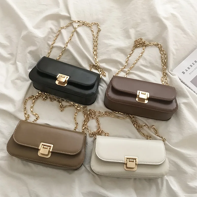 

Small Bag Female 2021 New Trendy Simple Women's Crossbody Handbags Pu Leather Fashion Shoulder Purse Chain Sling Bags For Lady