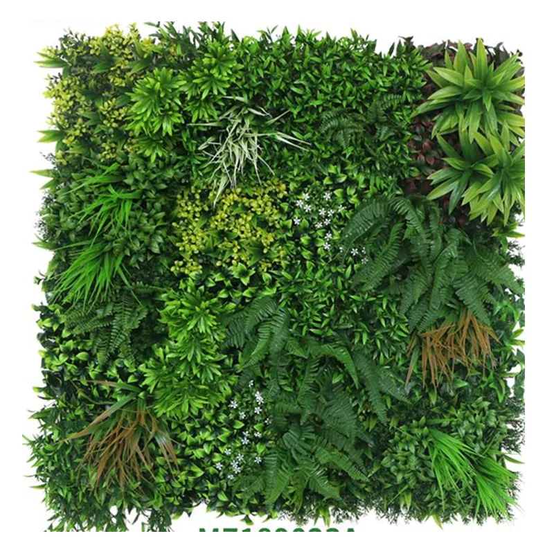 

2019 advanced natural real touch 1m*1m beauty synthetic artifical grass wall leaves artificial plants green wall panel