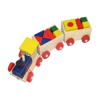 wooden pull along train