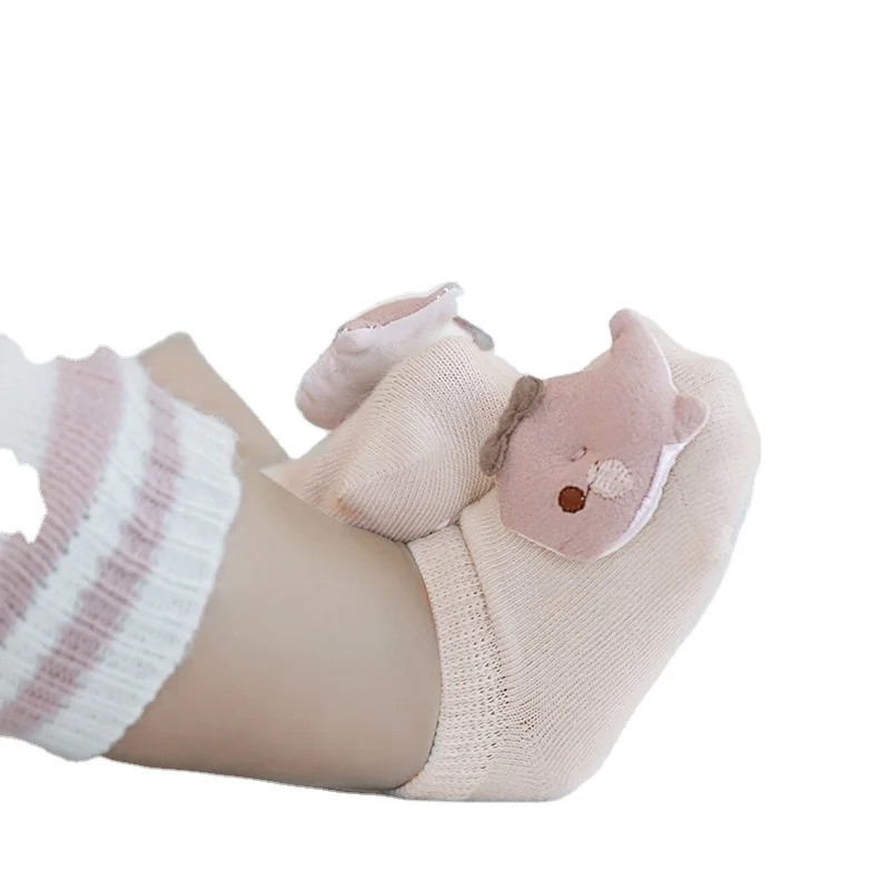 

Spring and Summer New Three-dimensional Animal Cartoon Non-slip Toddler Floor Socks 0-1-3 Years Old Baby Socks Boat Socks.