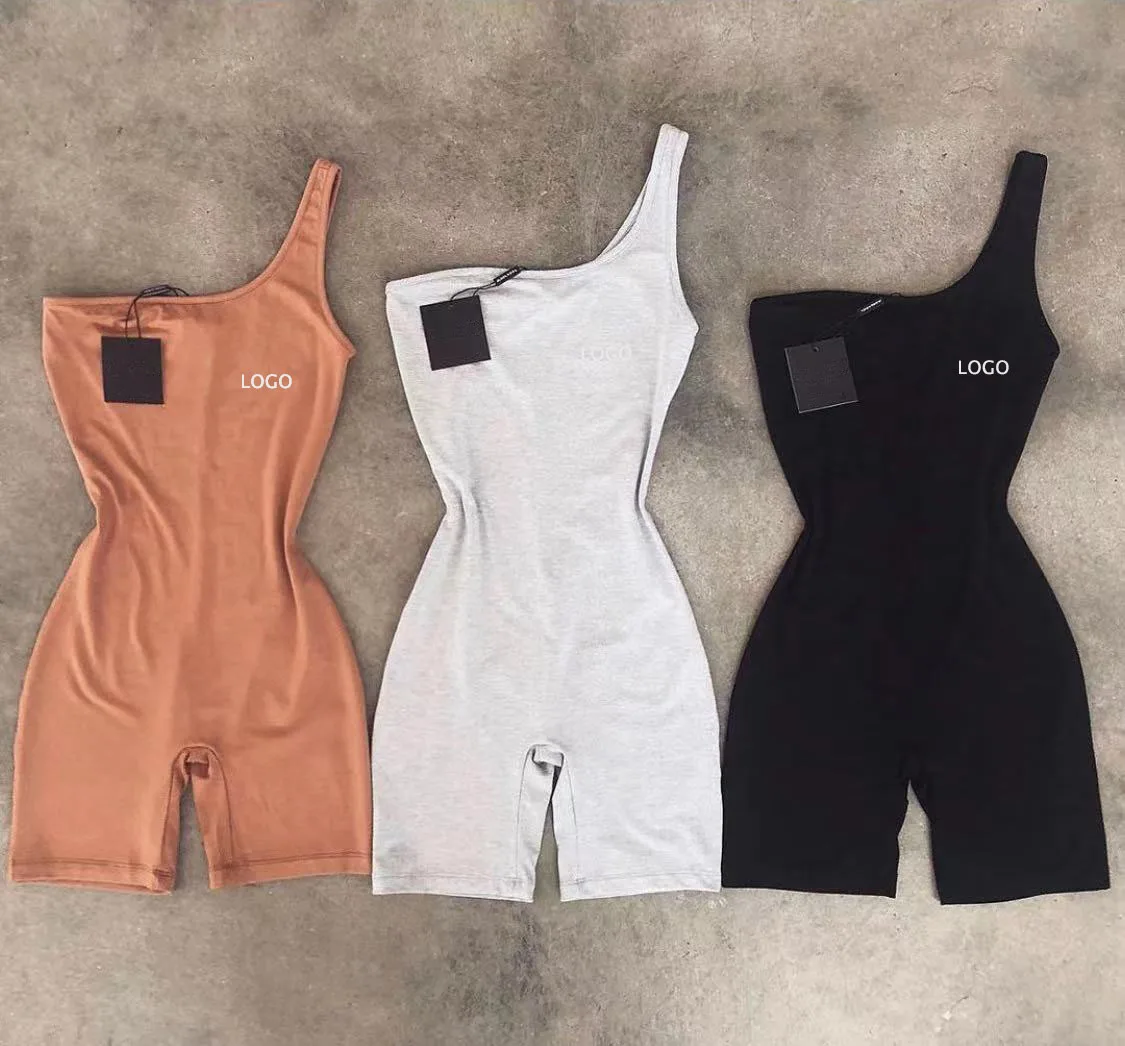 

women sexy bodycon one shoulder jumpsuit shapewear bodysuits