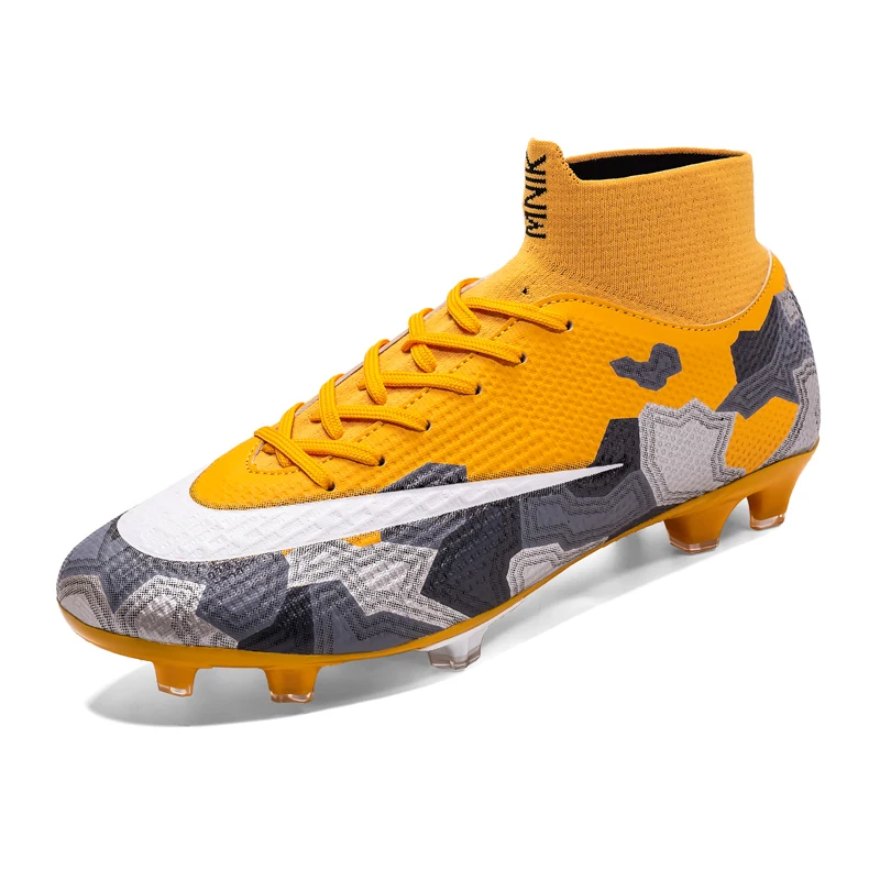 

2021 Hot Sale Men Kids Pu Leather Football Boots Tpu Cleats Sole Fg Soccer Shoes, 3 colors