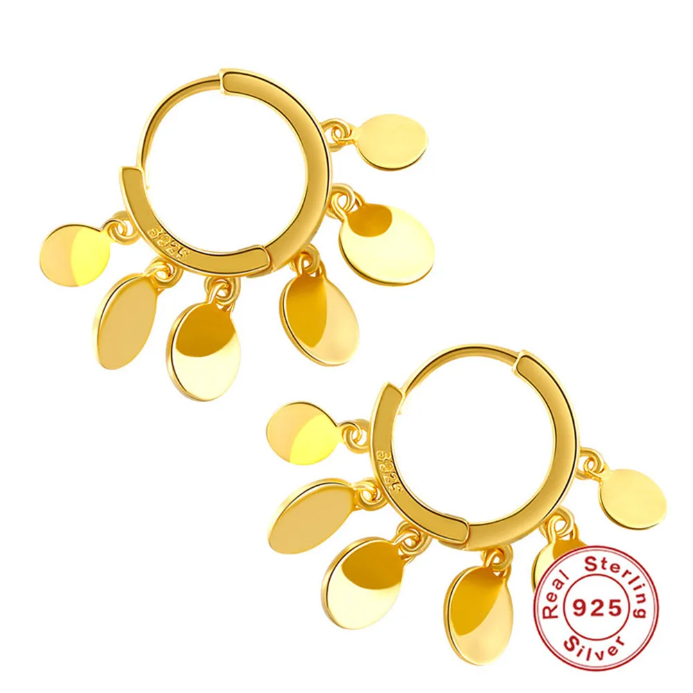 2022 NEW Fashion Tassel Earrings 925 Sterling Silver Dangling Hoop Earrings for Women With 18K Gold Plated Designer Earrings