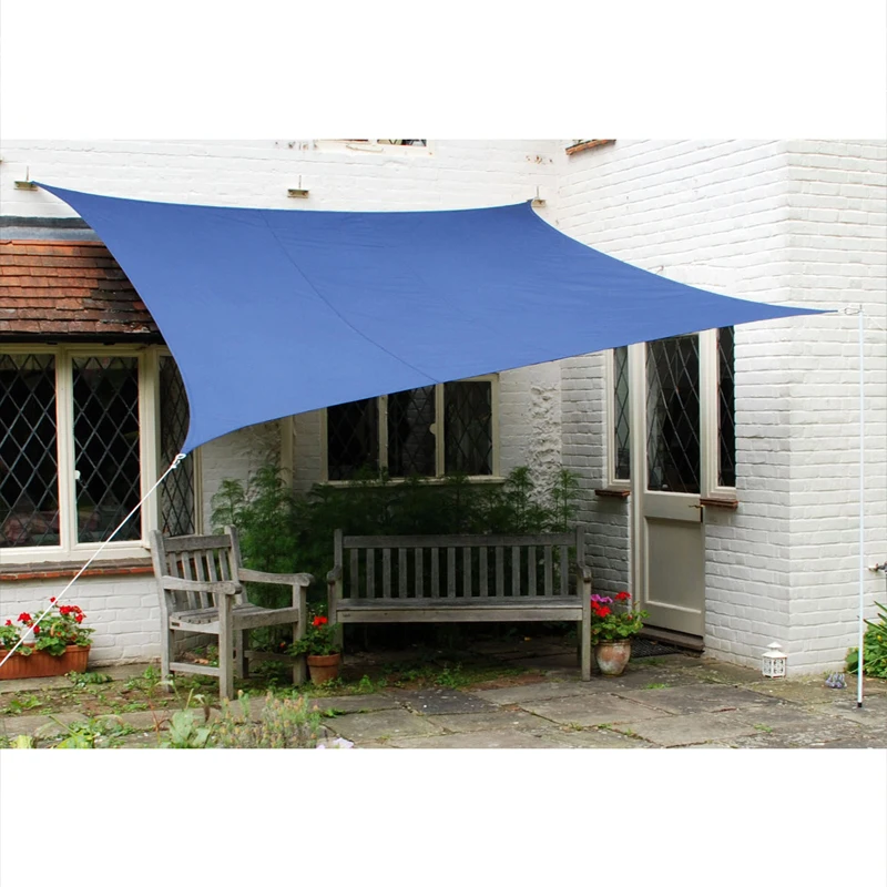 

HDPE sunshade sails net triangle awning fabric patio outdoor canopy waterproof, Red ,blue ,beige