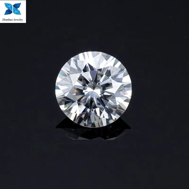 

Excellent cut round brilliant cut VVS Moissanite price per carat of white moissanite diamond D color