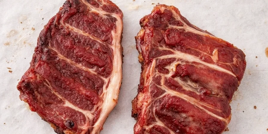 Baby back ribs being smoked on a pellet grill