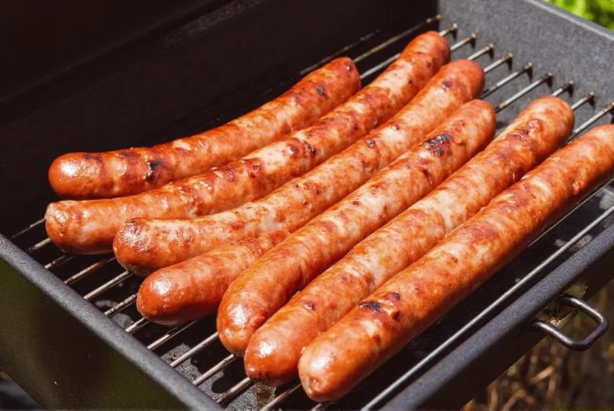 Bratwurst on grill