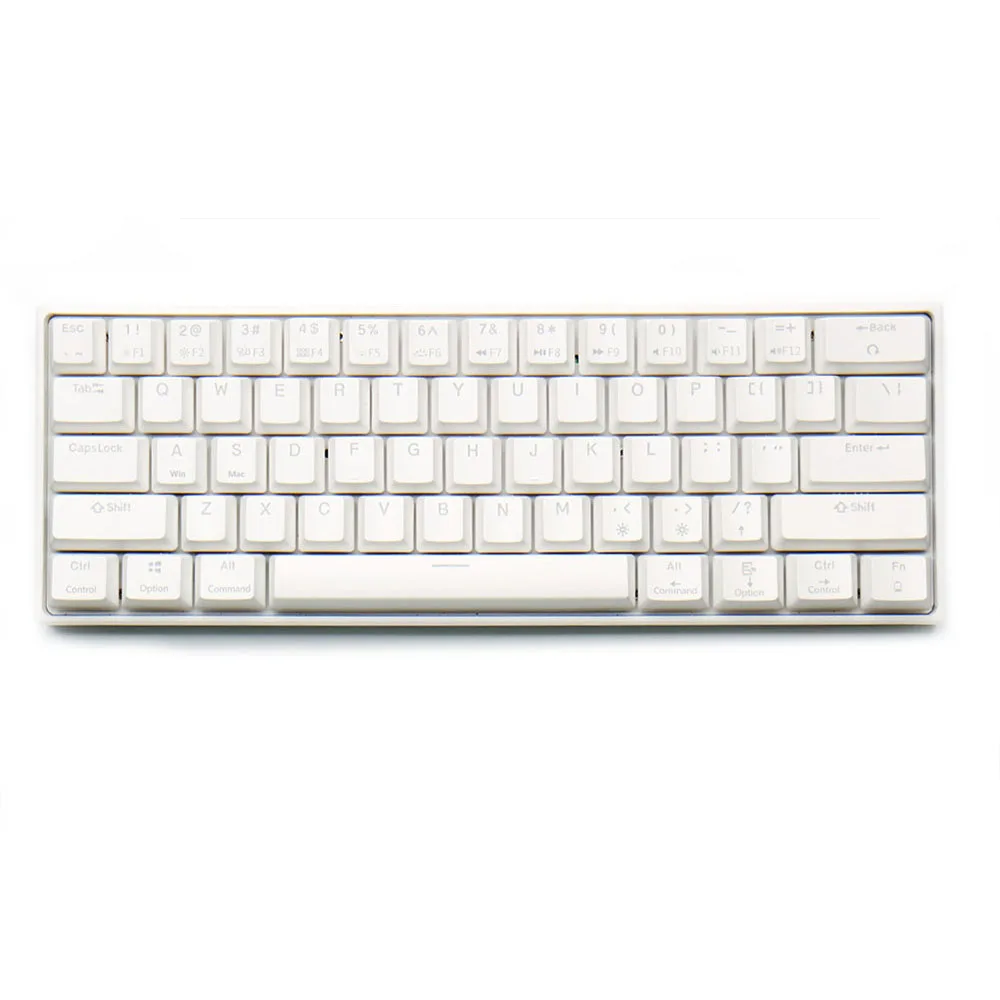 

Velocifire Wholesale Gaming Mechanical 60% Keyboard TKL Wireless BT LED Light up Mini Type C, Black/white