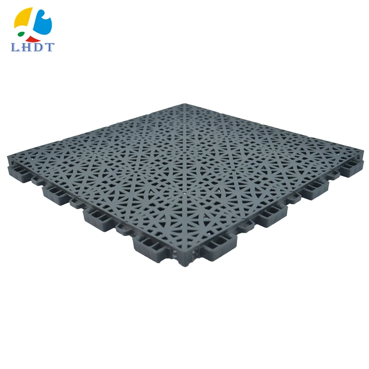 

Plastic sports carpet floor interlocking tiles 100% PP plastic outdoor floor basketball court floor, 12 colors