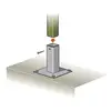 Square Wood Post Ground Sleeve Fence Carrier Sleeve Hot-Dip Galvanised Base Plate Post Anchor, Silver