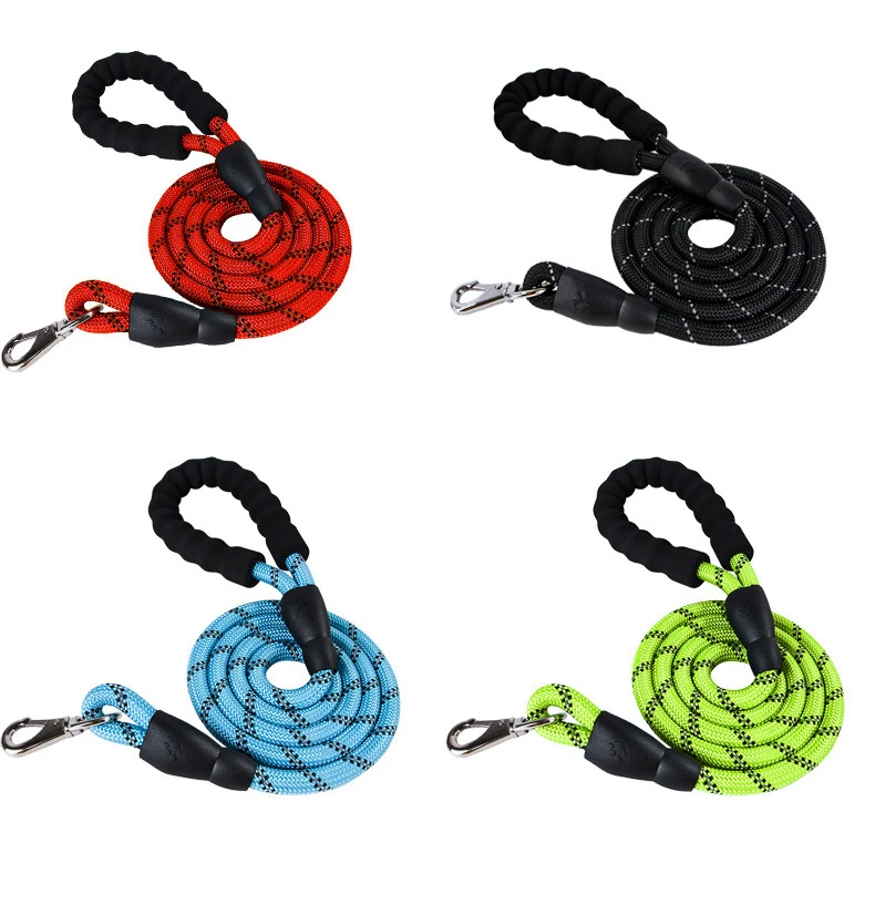 

Amazon Hot Selling Reflective Nylon Rope Dog Traction Rope Braided Climbing Rope Dog Lead Dog Leash, Black,red,blue,green