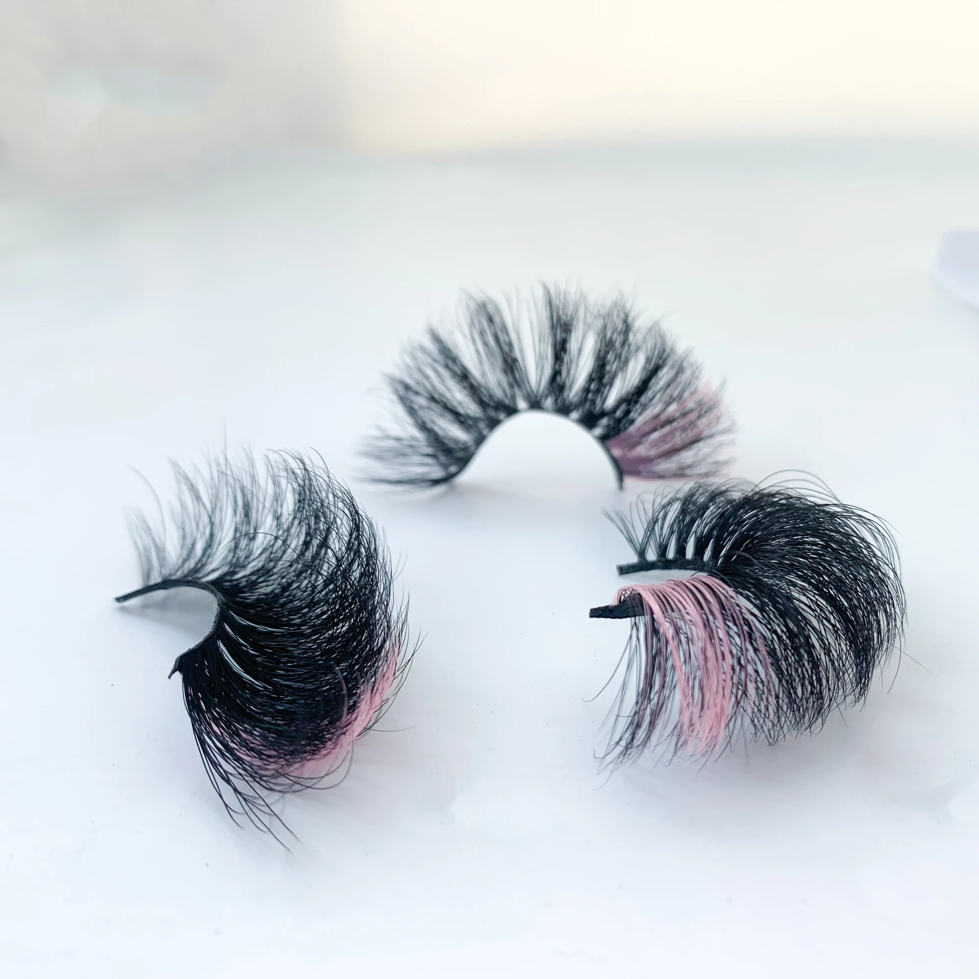 

free samples colored lashes OEM colorful lashes 100% real mink eyelashes private label 3d mink colorful mink lashes