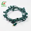 120V 25Ct 100Ft E17 Socket Christmas Replacement Lights String in Green Cord