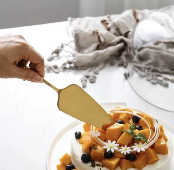 

Gold Rose Gold Multicolor Cake Knife Stainless Steel Cake Server