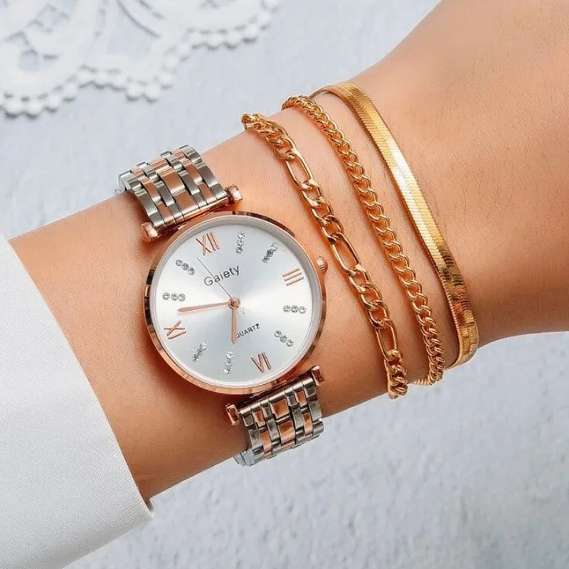 

Women's Gold Bangle Watch Bracelet Set luxury gift set for ladies