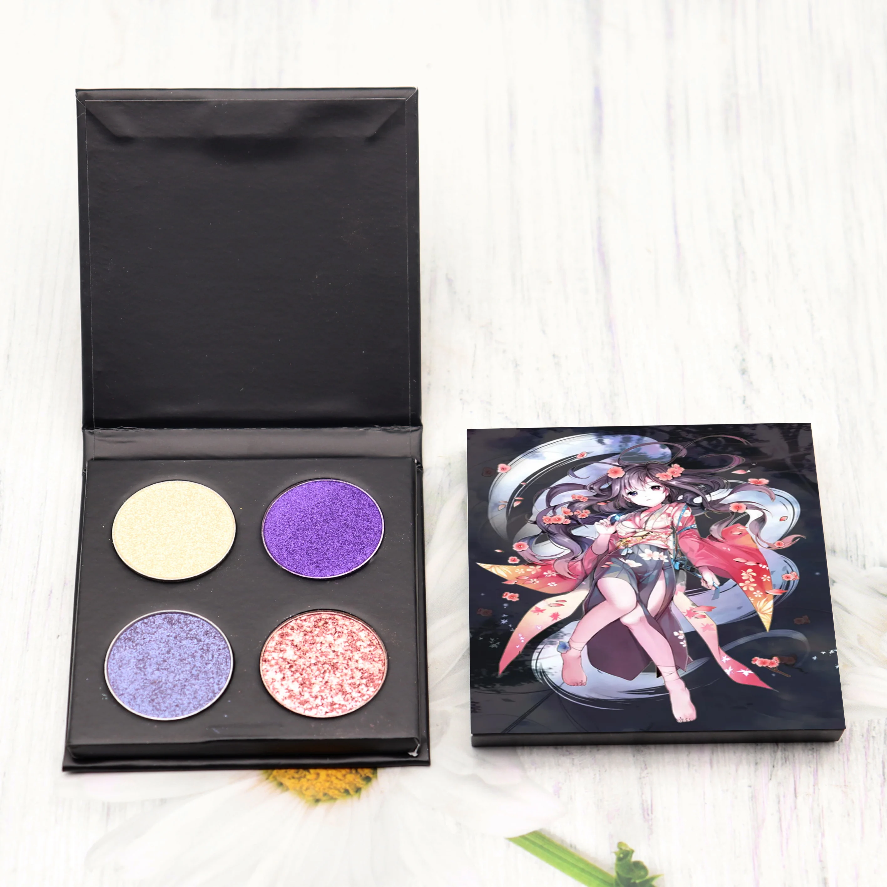 

Custom Eyeshadow Palette Private Label with Plastic Packaging, 4 colors
