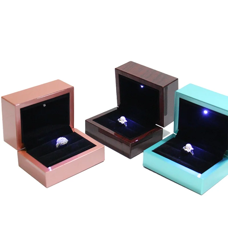 

FSD Jewelry Boxes With Logo Luxury Jewelry Packaging Jewelry Box With Led Light Ring Box, Customized