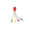 custom 3d Strawberry shape fruit multi 4 in 1 pvc usb charging data cable