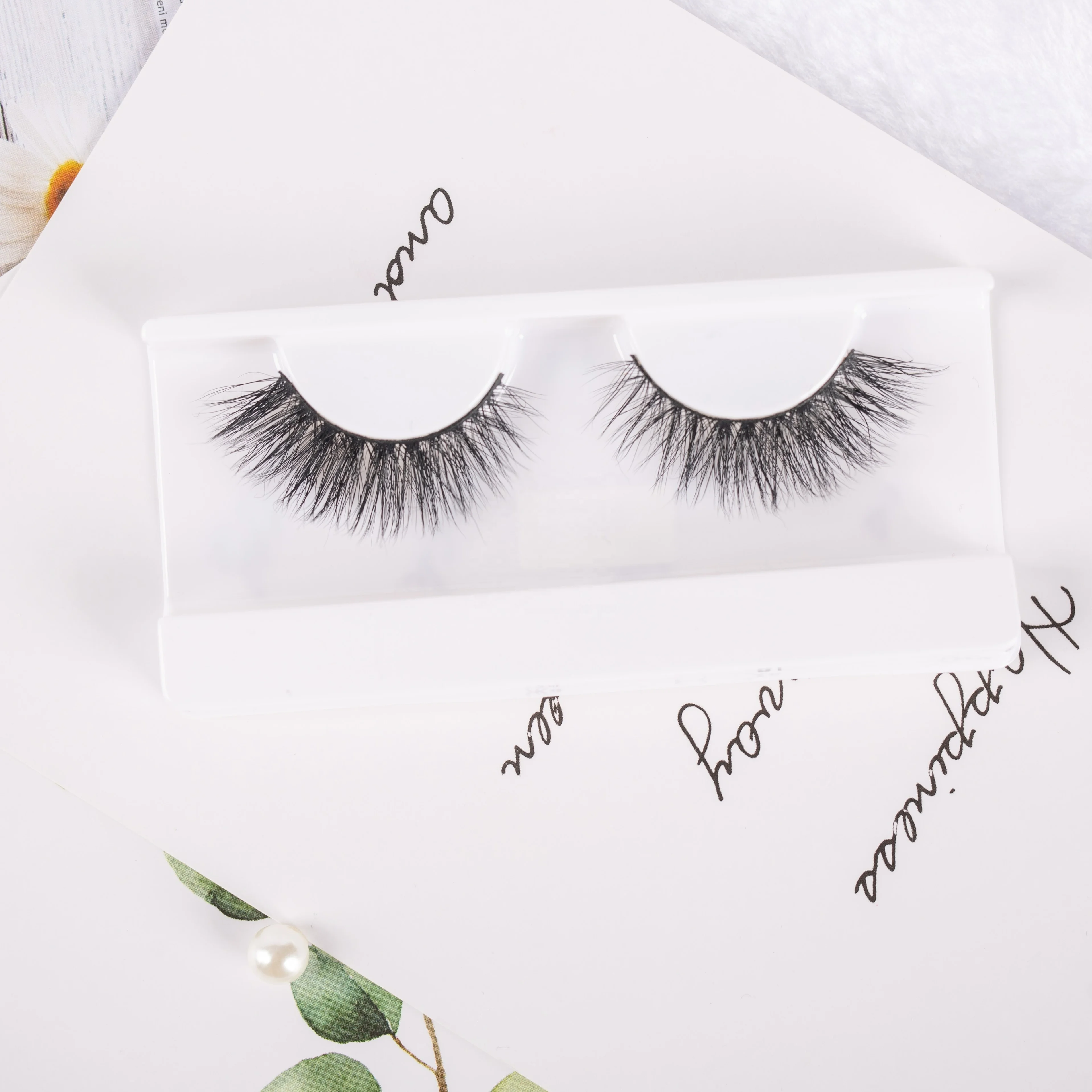 

3D Mink Eyelash Custom Packaging Natural Long Lashes