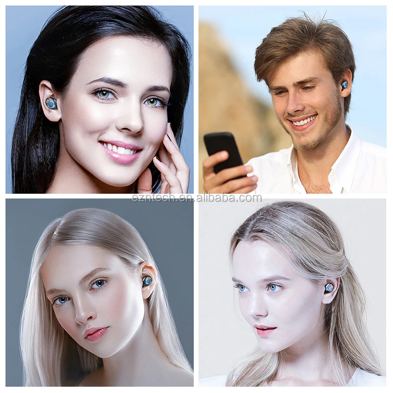 F9-6 TWS Earphone Mini Portable Column BT 5.0 Binaural Wireless Earbuds In Ear LED Power Display Headphone With Mic - ANKUX.COM