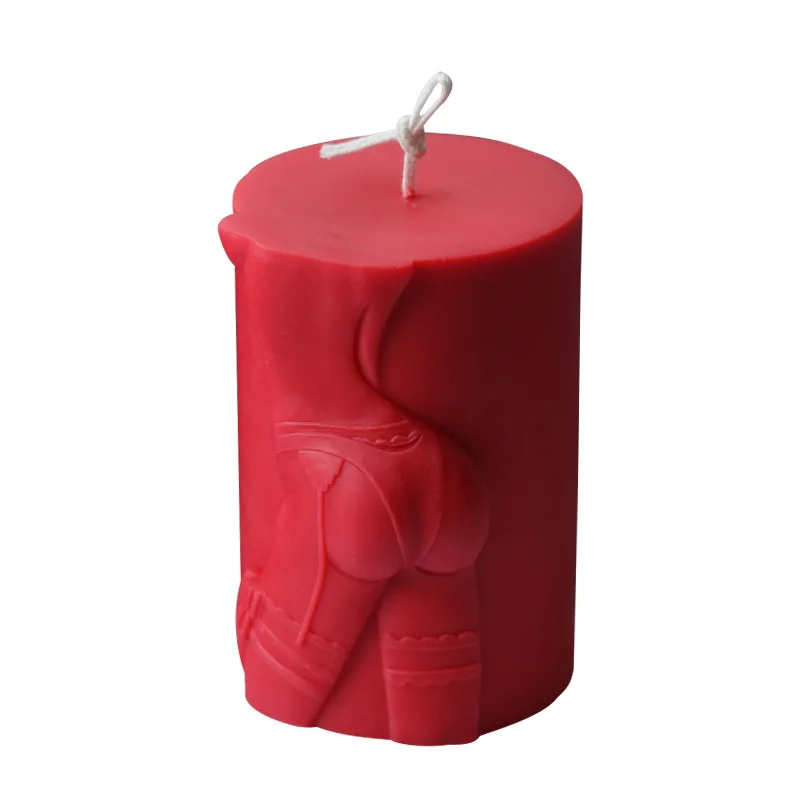 

FO260 DIY Creative Candle Mold Cylindrical Body Temptation Aromatherapy Candle Silicone Mold