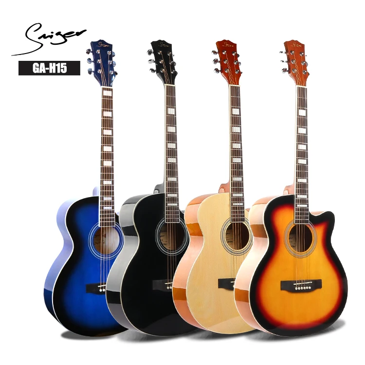 

Smiger wholesale cut-away acoustic guitar electric available  GA-H15