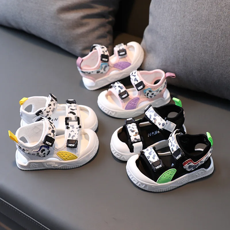

Toddler's Sandals Baby Boys Girls Beach Shoes Toddler Soft Soled Walking 0-2 Years Old 1 Baotou Anti Kicking Leisure Trend