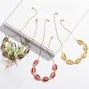 Bohemian alloy drop oil color shell women's fashion joker style necklace