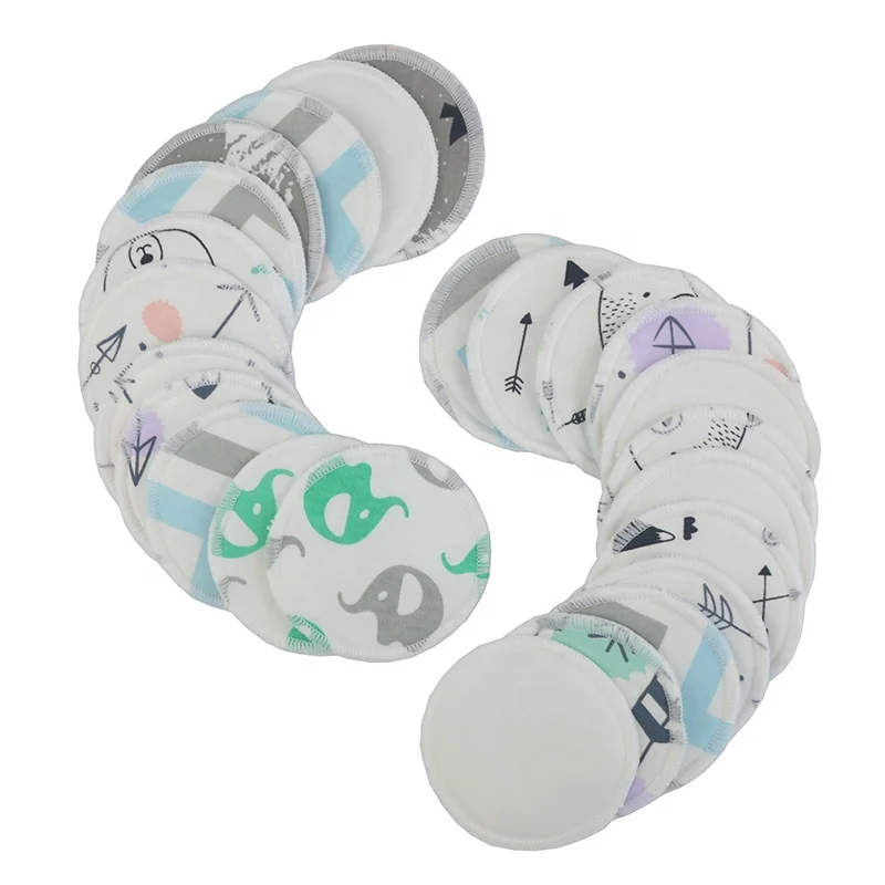

Natural & Organic Face Cleansing Pads Reusable Cotton Pads for Facial Cleaning, White with cartoon
