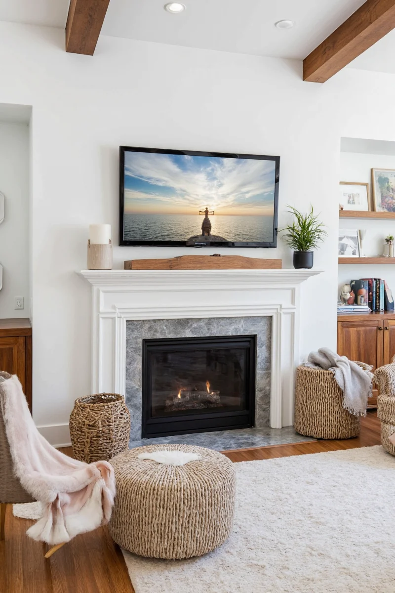 Cozy touches for living room