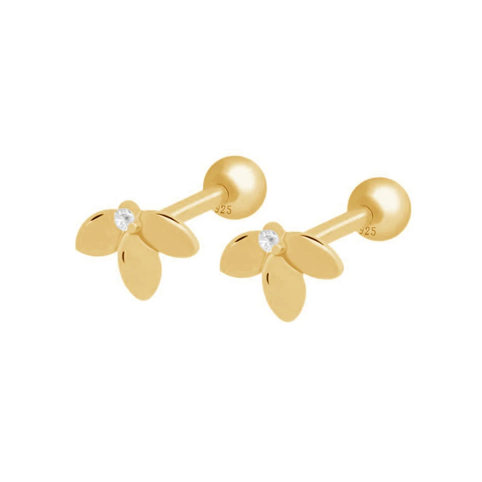 

wholesale jewelry stores fashion 18k gold plated jewelry 925 sterling silver botanist barbell stud earrings