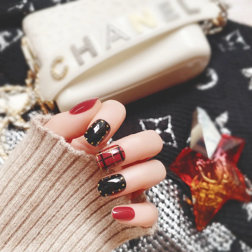 

Lovely Short press on nails double sides adhesive