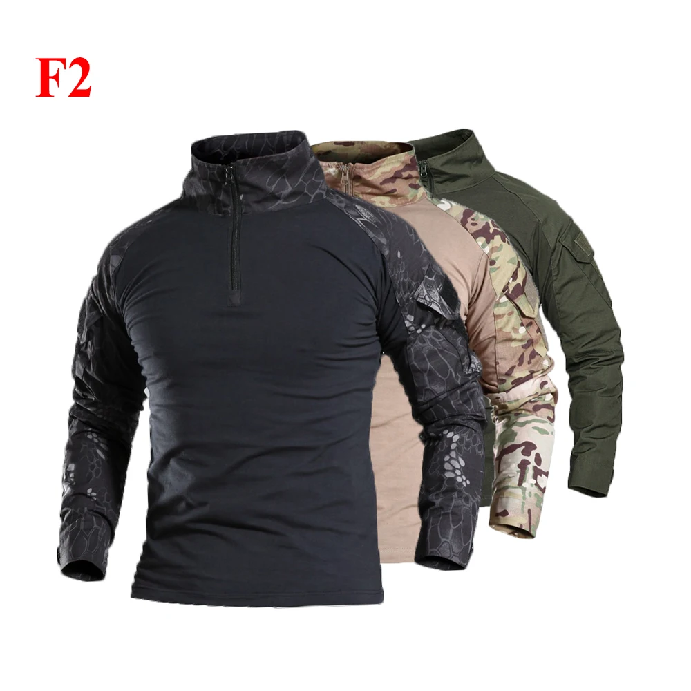 

Men's Tactical Frog Shirt Long Sleeve For Military Army Tactical Combat T-Shirt Hiking Hunting Military Training Shirt