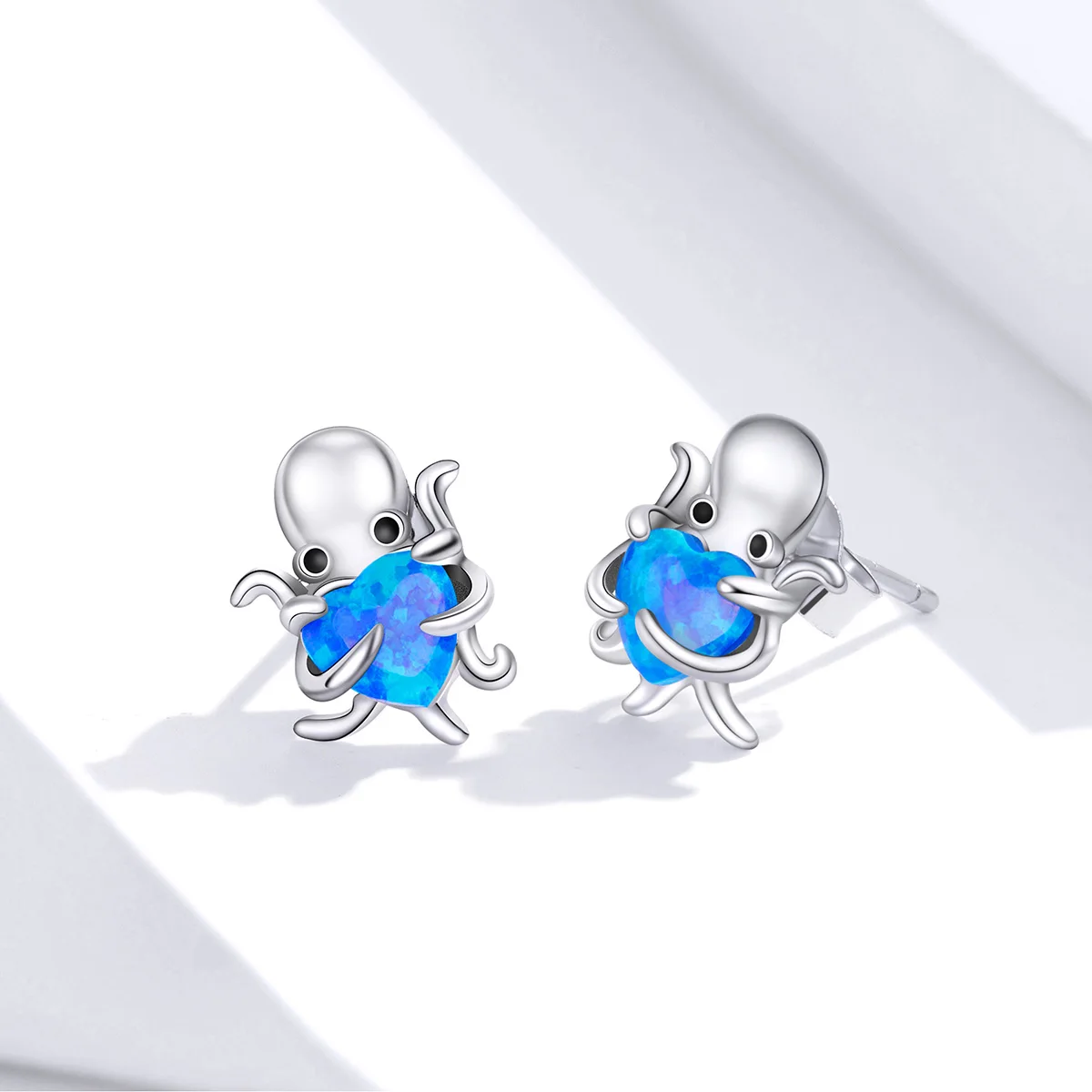 

New Style Octopus Heart Opal Jewelry 925 Sterling Earrings Silver Earrings